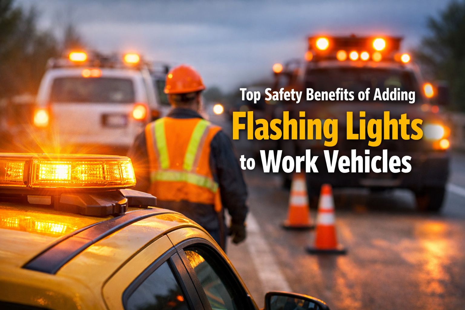 Top Safety Benefits of Adding Flashing Lights to Work Vehicles