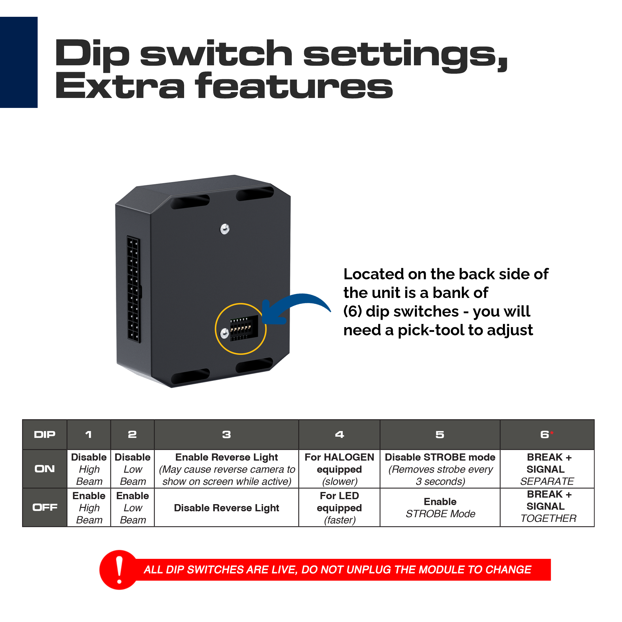 Z-Flash BCM 2300 for Ford Switch Settings and Extra Features