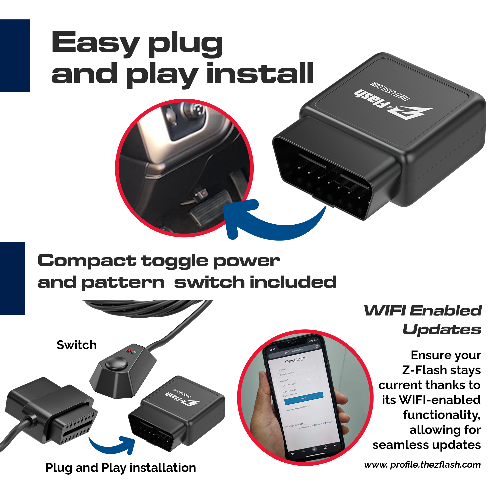 Z-Flash OBD-II for GM Plug and Play Installation